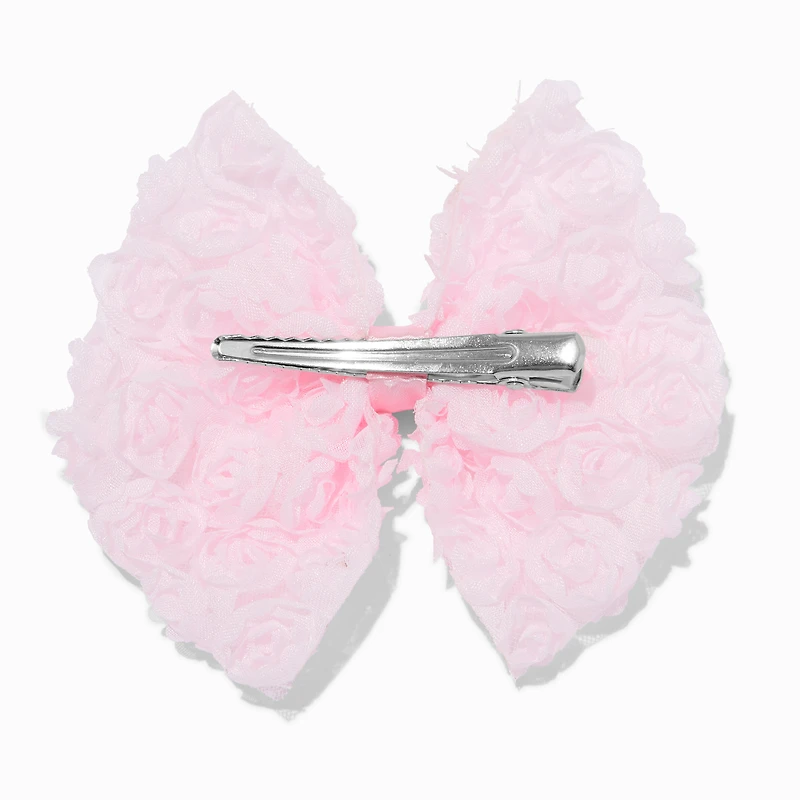 Claire's Club Pink Rose Hair Bow Clip