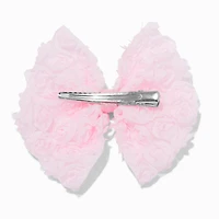 Claire's Club Pink Rose Hair Bow Clip