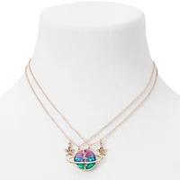 Best Friends Glow The Dark Outer Space Split Pendant Necklaces - 2 Pack
