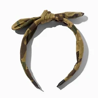 Camouflage Knotted Bow Headband