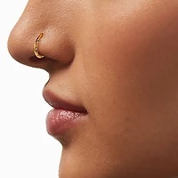 18G 18k Gold Plated Titanium Mixed Nose Hoops - 3 Pack