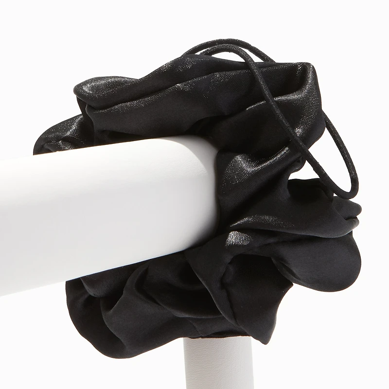No Bad Hair Day by Claire's Black Adjustable Scrunchie