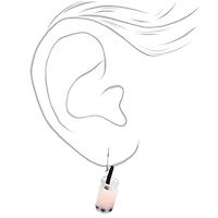 Light Pink Bubble Tea Drop Earrings