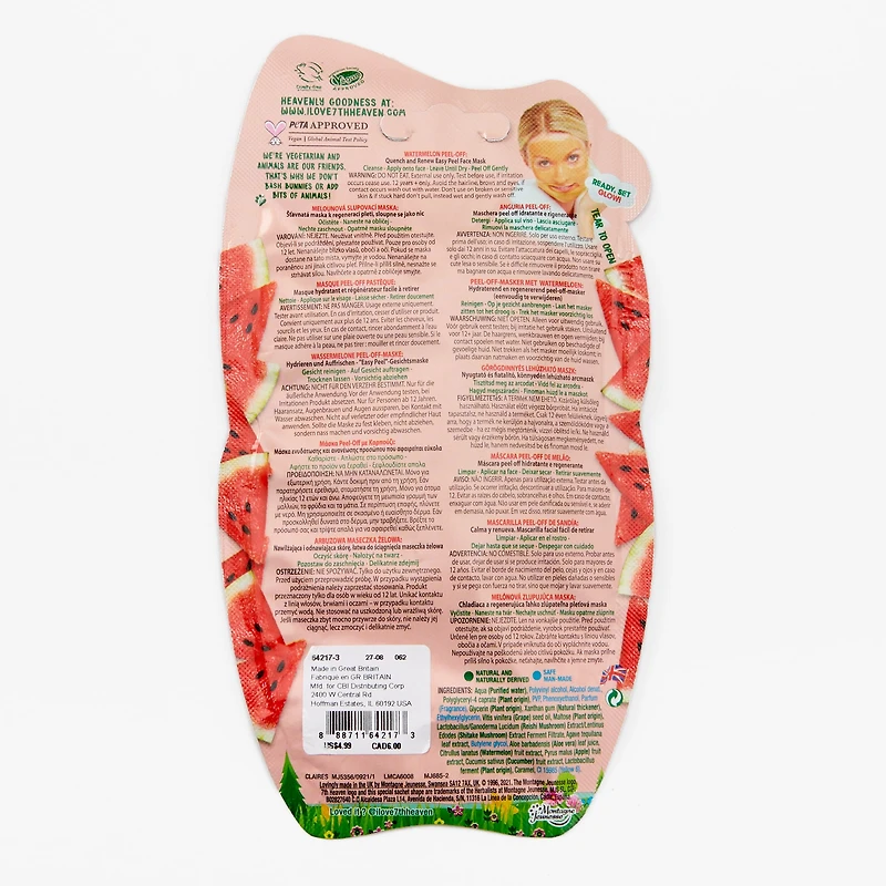 7th Heaven Watermelon Peel Off Face Mask