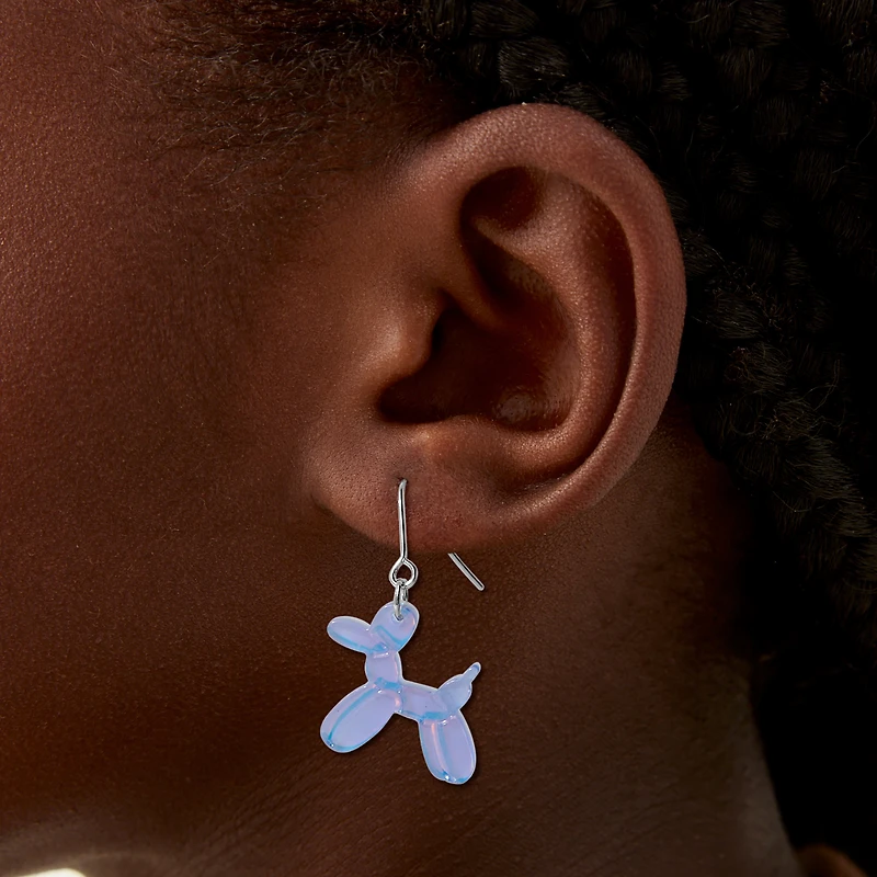 Light Blue Balloon Animal Drop Earrings