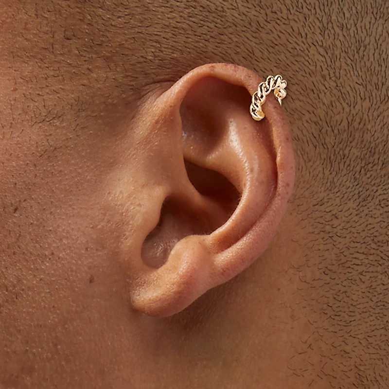 Gold-tone Twisted Stackable Ear Cuff 