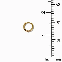 C LUXE by Claire's 18kt Gold Plated 8mm Clicker Hoop Earrings