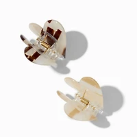 Tortoiseshell Heart Hair Claws - 2 Pack