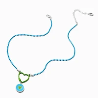 Green Heart Charm Pendant Necklace