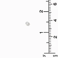 Gold-tone Cubic Zirconia 2mm, 3mm, & 4mm Round Stud Earrings