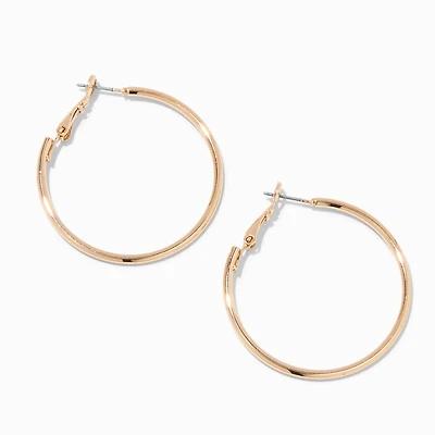 Gold-tone 40mm Hoop Earrings