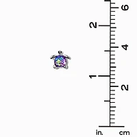 Rainbow Scale Turtle Stud Earrings - 6 Pack