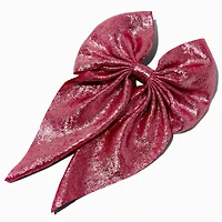 Pink Satin Hair Bow Clip