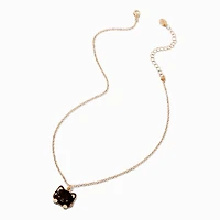 Mood Black Cat Head Pendant Necklace