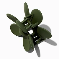 Matte Sage Green Flower Medium Hair Claw