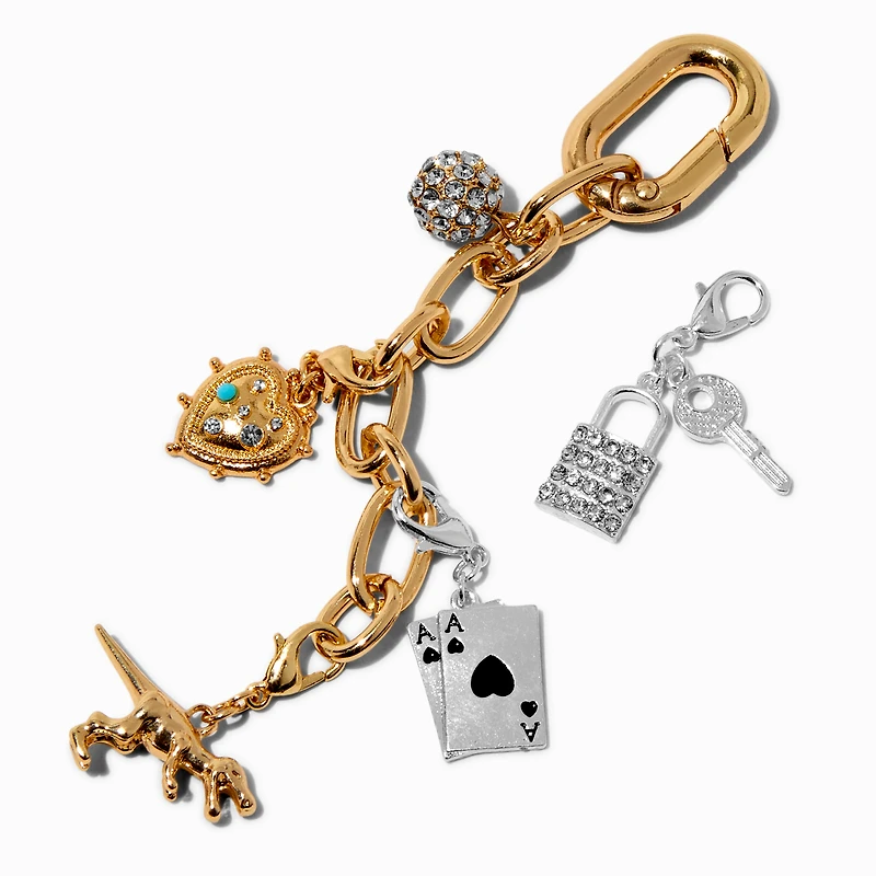DIY Eclectic Gold-tone Bag Charm