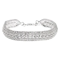 Silver Rhinestone Royal Chain Bracelet