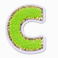 Lime Green C Initial Stick-On Patch