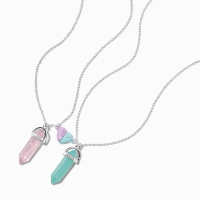 Best Friends Glow In the Dark Mystical Gems Pendant Necklaces - 2 Pack