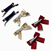 Claire's Club Fall Print Hair Bow Clips - 6 Pack