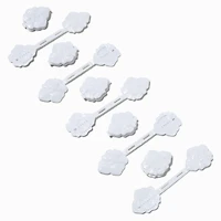Confidence™ by Gabby Goodwin Gabby Bows White Sweet Pea Double-Faced Double Snap Hair Clips - 10 Pack