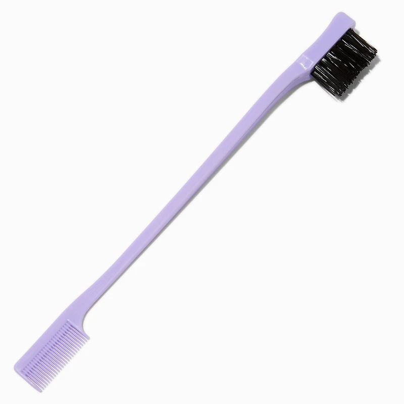 Purple Dual-Ended Edge & Smoothing Hair Brush