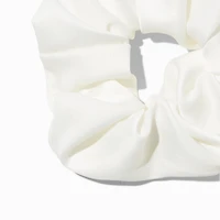White Satin Hair Scrunchie