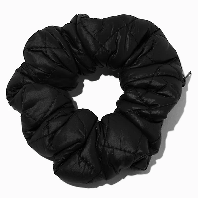 Black Zipper Athletic Hair Scrunchie