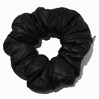 Black Zipper Athletic Hair Scrunchie