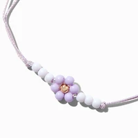  Purple "Love" & Flower Bracelet Set - 5 Pack
