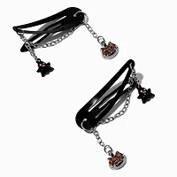 Halloween Charm Dangler Snap Hair Clips - 2 Pack