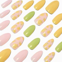 Lemon Stiletto Vegan Faux Nail Set - 24 Pack