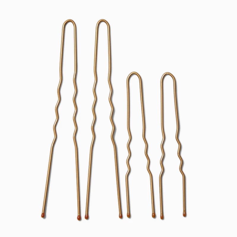 Hair Pins - Brown, 30 Pack