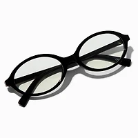 Black Oval Clear Lens Frames