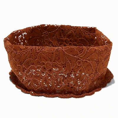 Dark Brown Lace Headwrap