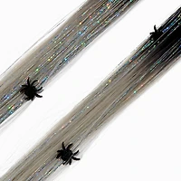 Mini Spiders & Tinsel Halloween Faux Hair Clip In Extensions - 2 Pack