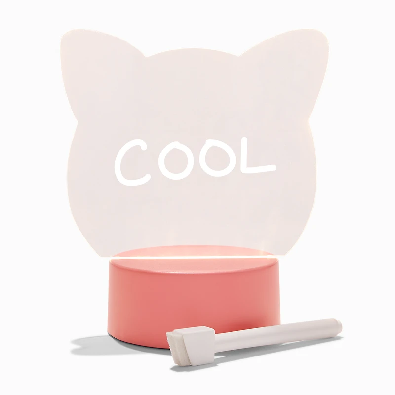 Cat-Shaped Light-Up Dry Erase Board