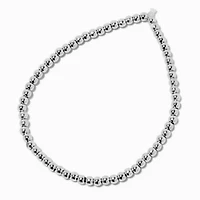 Claire's Club Silver-tone Beaded Stretch Bracelet