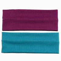 Teal & Purple Ribbed Headwraps - 2 Pack