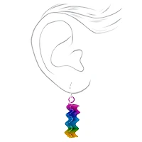 Rainbow Coil 1" Drop Earrings