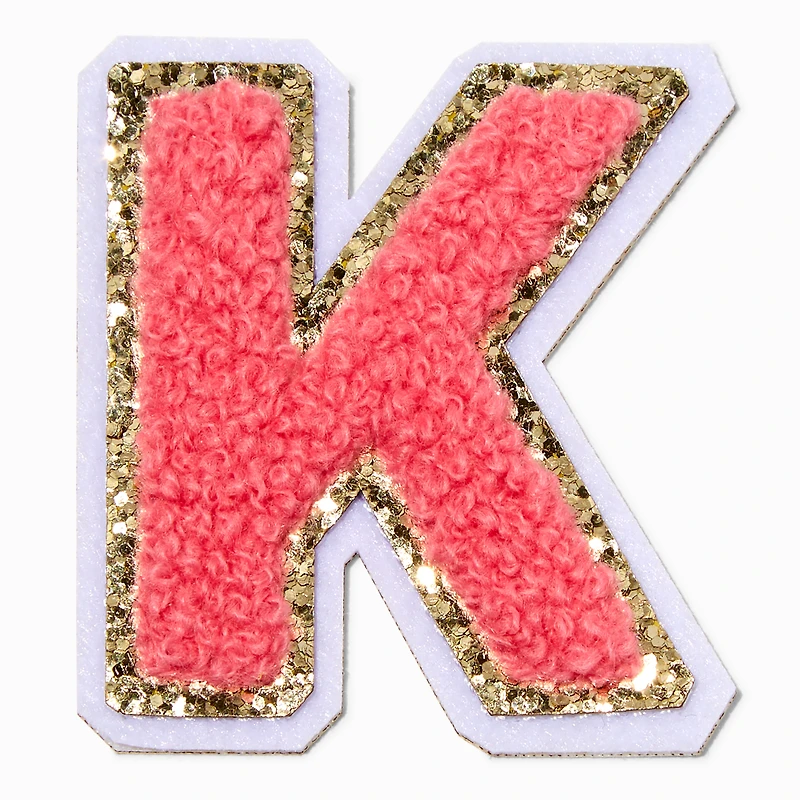 Pink K Initial Stick-On Patch