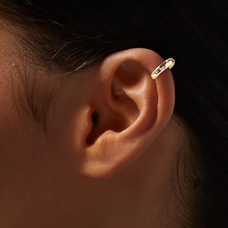 Gold-tone Starburst Stackable Ear Cuff 