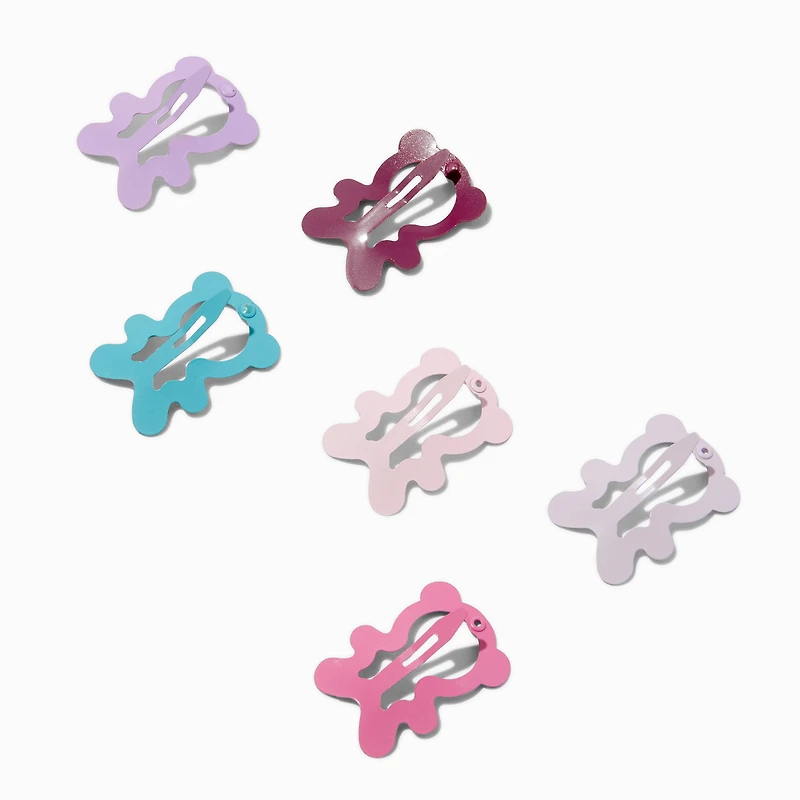 Claire's Club Bear Shaped Snap Hair Clips - 6 Pack