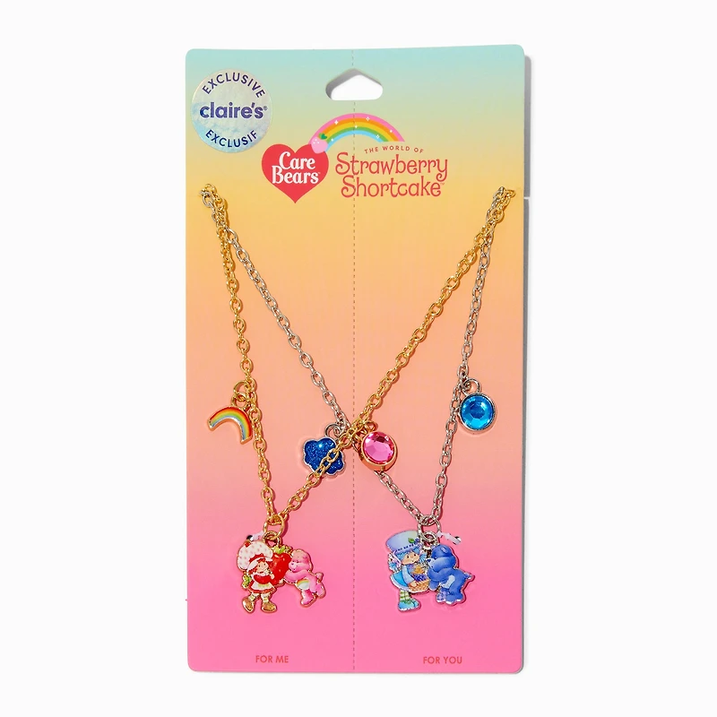 Care Bears™ x Strawberry Shortcake™ Claire's Exclusive Best Friends Pendant Necklace Set - 2 Pack