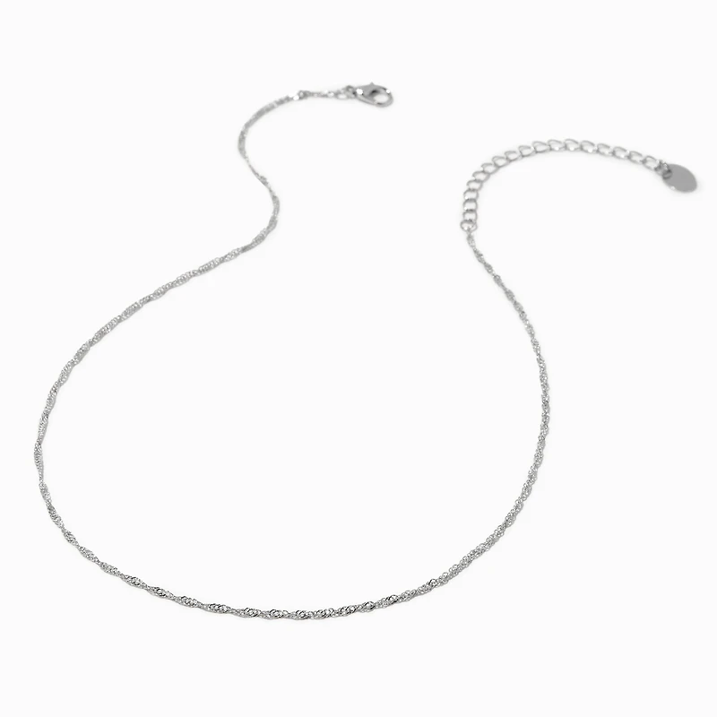 Silver Delicate Twisted Necklace