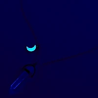 Blue Moon Glow in the Dark Mystical Gem Pendant Necklace