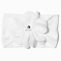 Claire's Club Special Occasion White Flower Bow Headwrap