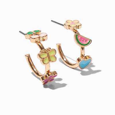 Summer Motif Hoop Earrings