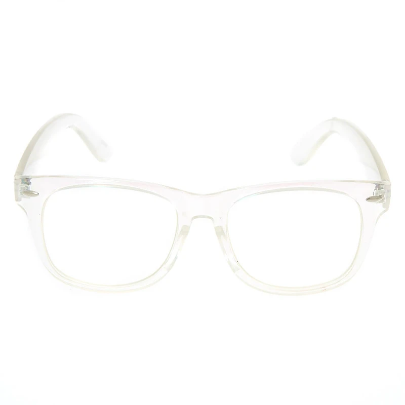 Holographic Retro Clear Lens Frames