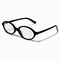 Black Oval Clear Lens Frames